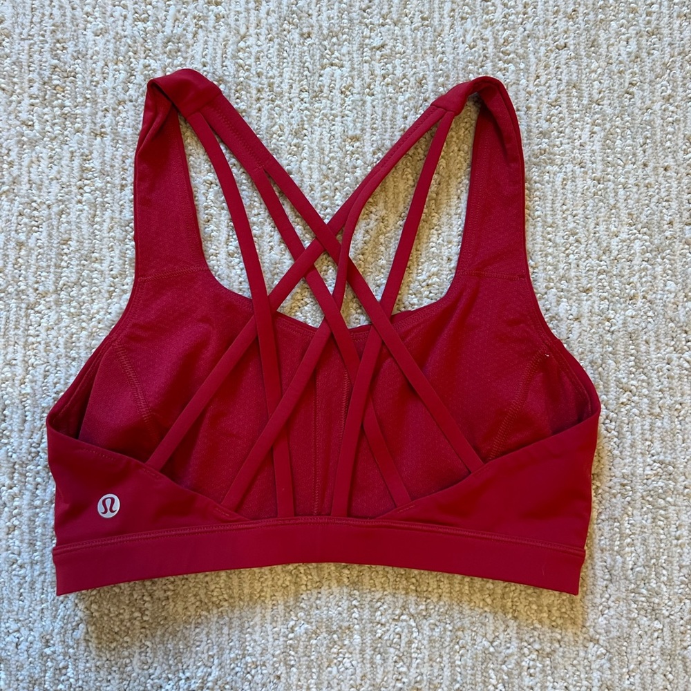 Lululemon Free to Be Serene Bra in Dark Red